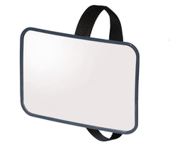 Jolly Jumper Baby Mirror Standard - Non-Rotating Wide View Rear-Facing Car Mirror with Headrest Mount & Shatter-Resistant Surface