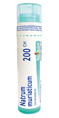 Boiron Natrum muriaticum 200ch,Homeopathic medicine. Each tube contains 4 g (approximately 80 pellets)