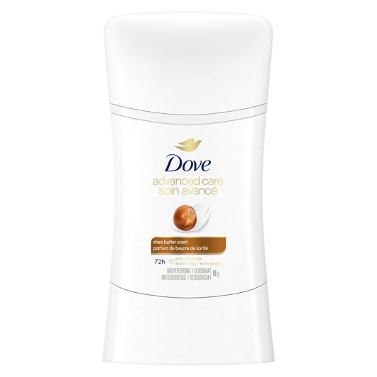 Dove Advanced Care Antiperspirant Deodorant for Women Shea Butter Scent with Pro-Ceramide Technology for Soft, Resilient Skin, 74g