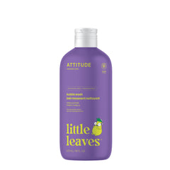 ATTITUDE Bubble Wash for Kids, Made in Canada, EWG Verified Bubble Bath, Hair Shampoo and Body Soap, Dermatologically Tested, Plant- and Mineral-Based, Vegan, Vanilla & Pear, 473 mL