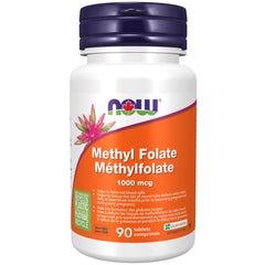 NOW Supplements, Methyl Folate 1,000 mcg, Metabolically Active Folate, Co-Enzyme B Vitamin, 90 Tablets