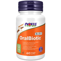 NOW Supplements, OralBiotic, Developed for Adults & Children, Strain Verified, 60 Lozenges