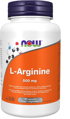 NOW Supplements, L-Arginine 500 mg, Nitric Oxide Precursor, Amino Acid, 100 Veg Capsules