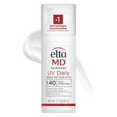 EltaMD UV Daily SPF 40 Face Sunscreen Moisturizer with Zinc Oxide, Daily Face Moisturizer with SPF, Sunscreen, For Dry Skin 1.7 oz Pump