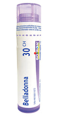 Boiron Belladonna 30ch,Homeopathic medicine. Each tube contains 4 g (approximately 80 pellets)