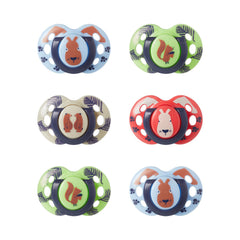 Tommee Tippee Fun Style Pacifiers, Symmetrical Design, BPA-Free Silicone, 18-36 months, Pack of 6 Pacifiers