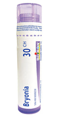 Boiron Bryonia 30ch,Homeopathic medicine. Each tube contains 4 g (approximately 80 pellets)