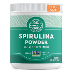 Vimergy Spirulina Powder – Concentrated Plant Protein Supports Immune Health & Cardiovascular Function – Vegan, Kosher, Gluten-Free – 250g