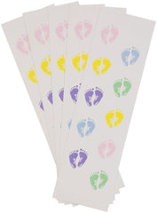 Simplicity Baby Feet Envelope Seal Stickers for Baby Shower Invitations, 50pc
