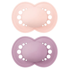 MAM Original Matte Baby Pacifiers 6-16 Months, Binky for Newborn Babies, BPA-Free Skin Soft Silicone Nipple, Easy to Clean, Developed with Medical Experts, 2 Count, With Sterilizer Case, Made in Europe