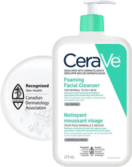 CeraVe Foaming Face Wash, Gentle Face Cleanser for Men & Women with Hyaluronic Acid, Niacinamide, Ceramides. Makeup Remover for oily skin, Fragrance-Free, Non-Comedogenic, Sensitive Skin, 473ML
