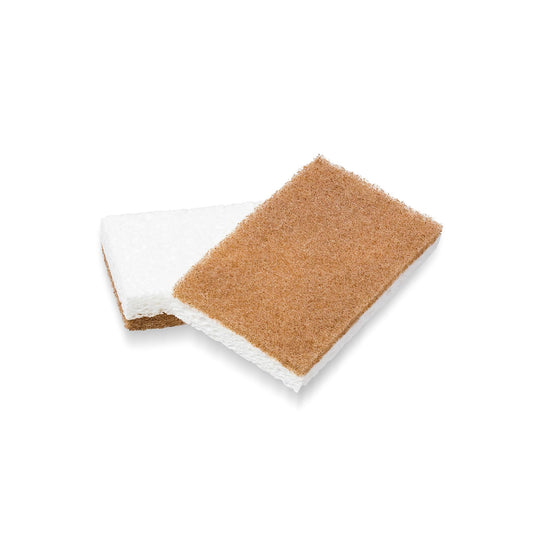 Full Circle Walnut Scrubber Sponge 2-Pack, Brown