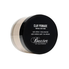 Baxter of California Clay Pomade for Men & Women - Unscented, Mens Hair Styling Clay with Matte Finish, Perfect for Texturizing Straight or Wavy Hair, Suitable for All Hair Types, 2 oz