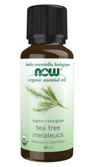 NOW Essential Oils, Organic Tea Tree Oil, Cleansing Aromatherapy Scent, Steam Distilled, 100% Pure, Vegan, Child Resistant Cap 30ml