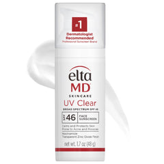 EltaMD UV Clear Face Sunscreen SPF 46, Oil Free for Face with Zinc Oxide, Dermatologist Recommended Sunscreen Lotion, For Acne-Prone Sensitive Skin, 1.7 oz Pump