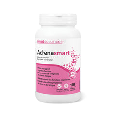 Smart Solutions Adrenasmart Vegetarian Capsules, Relieves Symptoms of Stress, Supports Cognitive Stamina and Function, and Reduces Fatigue. With 100 mg Rhodiola, Gluten-Free, Soy-Free, No Artificial Preservatives or Sweeteners, 180 Count