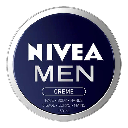 NIVEA Men Crème | Nourishing All Purpose Cream with Vitamin E | Non-sticky, Non-greasy fast absorbing | For Mens Face, Body and Hand Cream| Lightweight Men's Moisturizer | Daily Moisturizer | 150 mL