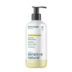 ATTITUDE Hand Soap for Sensitive Skin with Oat and Argan Oil, Made in Canada, EWG Verified, Dermatologically Tested, Vegan, 473 mL