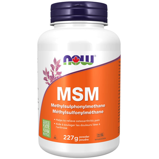 NOW Supplements, MSM (Methylsulfonylmethane) Powder, Supports Healthy Cartilage, Joint Health, Unflavoured, 227g