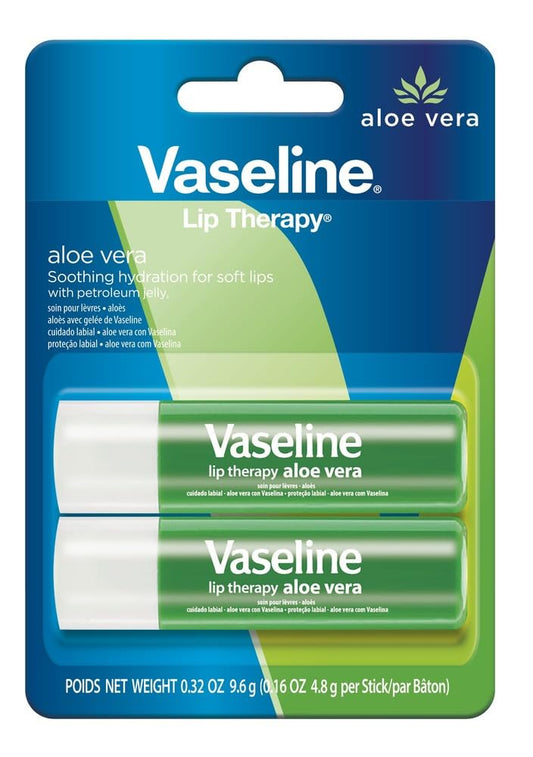 Unilever Vaseline Lip Therapy Aloe Care 2x4.8g 2 count