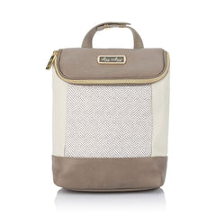 Itzy Ritzy Insulated Bottle Bag – Keeps Bottles Warm or Cool - Holds 3 Bottles & Features Interior Pocket for Ice Pack (Not Included), Vanilla Latte