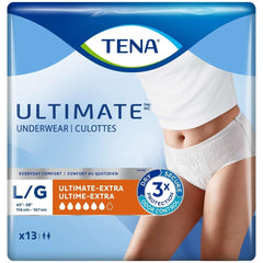Tena Incontinence Unisex Underwear, Ultimate, Large, 13 Count