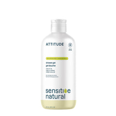 ATTITUDE Body Wash for Sensitive Skin, Made in Canada, EWG Verified Shower Gel, Soothing Oat, Dermatologically Tested, Plant and Mineral-Based, Vegan Personal Care, Vanilla Cream Scent, 473 mL