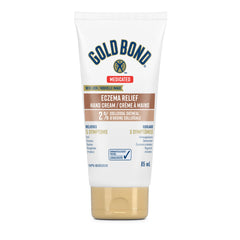 Gold Bond Medicated Eczema Relief Hand Cream, 85ml Tube, Steroid Free Moisturizing Hand Cream With 2% Colloidal Oatmeal to Relieve Rashes, Itching and Irritation Associated With Eczema