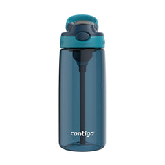 Contigo Kids Aubrey Straw Water Bottle with Leak-Proof Lid, BPA-Free Plastic, Dishwasher Safe, Blueberry & Juniper, 20 oz (591 mL)