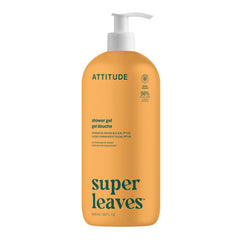 ATTITUDE Body Wash, Made in Canada, EWG Verified Shower Gel, Dermatologically Tested, Plant and Mineral-Based, Vegan Personal Care Products, Orange Blossom & Eucalyptus Scent, 946 mL