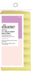 Diane D3717 Self Grip Rollers, Yellow, 8 Count