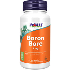 NOW Supplements, Boron 3 mg (Bororganic Glycine), Structural Support, 100 Veg Capsules