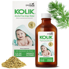 Dr. Chase Pediatrics Kolik Alcohol Free Gripe Water - Colic Relief for Newborns & Infants - Safe, All Natural Gas Drops for Babies - Herbal Formula to Ease Digestive Discomfort & Fussiness, Made in Canada - 150 ml
