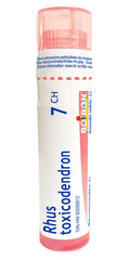 Boiron Rhus toxicodendron 7ch,Homeopathic medicine. Each tube contains 4 g (approximately 80 pellets)