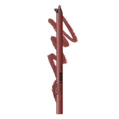 NYX PROFESSIONAL MAKEUP, Line Loud, Waterproof Lip Pencil, Infused with Vitamin E, Vegan Formula - Too Blessed (Dark Brown)