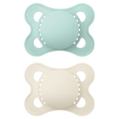 MAM Original Matte Baby Pacifiers 0-6 Months, Binky for Newborn Babies, BPA-Free Skin Soft Silicone Nipple, Easy to Clean, Developed With Medical Experts, 2 Pack, With Sterilizer Case, Made In Europe