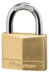 Master Lock 140D Solid Brass Keyed Different Padlock with 1-9/16-Inch Wide Body, 7/8-Inch Shackle