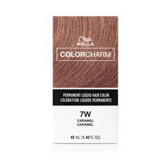 WELLA Color Charm Permanent Liquid Hair Color for Gray Coverage, 7W Caramel
