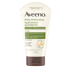 Aveeno Daily Moisturizing Face Cream, Facial & Neck Moisturizer, Dry Skin, Non-GMO Oat, Paraben Free, Fragrance Free, 141-gram