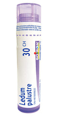 Boiron Ledum palustre 30ch,Homeopathic medicine. Each tube contains 4 g (approximately 80 pellets)