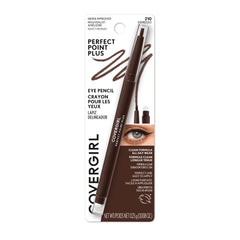 COVERGIRL - Perfect Point Plus Eyeliner, micro-fine point, precise line, built-in smudger tip for a softer, smokier look, 100% Cruelty-Free, Espresso - 210