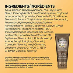 Jergens Natural Glow Instant Sun Sunless Tanning Moisturizer + Bronzer, Deep Bronze (180 mL)