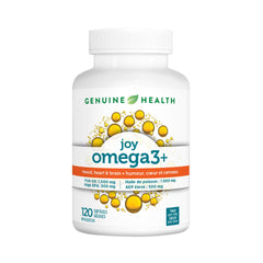 Genuine Health Omega3 Joy - EPA & DHA Omega-3 Fish Oil Softgels - Supports Mood, Brain & Heart Health - Gluten & Dairy Free - 120 Softgels (60 Servings)