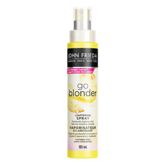 John Frieda Go Blonder Lightening Spray for Gradually Lighter Blonde Hair | Gradually Lightens | Highlights, Lightening, Root Blending | Bright and Radiant Blonde | Up to Two Shades Lighter (105 mL) | Made in Canada