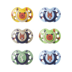 Tommee Tippee Fun Style Pacifiers, Symmetrical Design, BPA-Free Silicone, 6-18 months, Pack of 6 Pacifiers