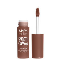 NYX PROFESSIONAL MAKEUP, Smooth Whip, Matte Lip Cream, Shea + cocoa butter, Vegan Formula - 24 MEMORY FOAM (Dark Brown)