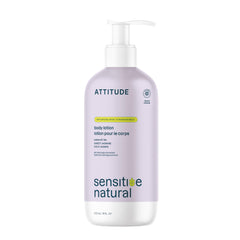 ATTITUDE Body Lotion for Sensitive Skin, Made in Canada, with Oat, EWG Verified, Dermatologically Tested, Vegan, Sweet Jasmine Scent, 473 mL