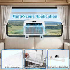 6500 BTU Window AC Unit with WiFi APP Voice Control 24H Timer and Quiet Operation-White