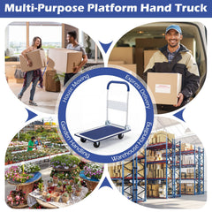 660 Pounds Folding Platform Cart Dolly Hand Truck
