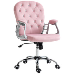 Office Chair, Comfortable Computer Desk Chair with Padded Seat and Adjustable Height, Tufted Back, Black